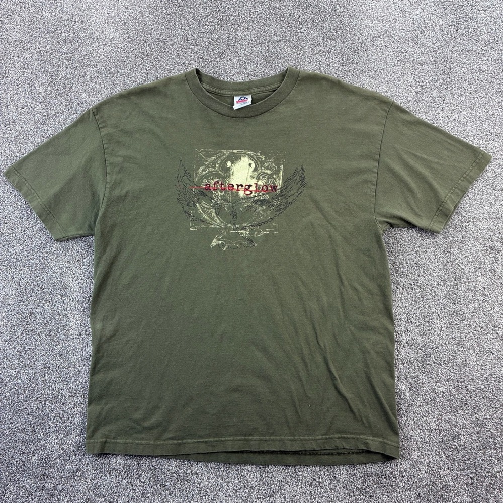 Vintage Sarah McLachlan Shirt Mens XL Olive Green Afterglow World Tour Indie